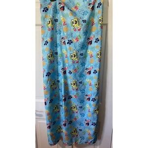 Nickelodeon Spongebob Flat Sheet Kids 44x60 Blue Good Back to School Patrick